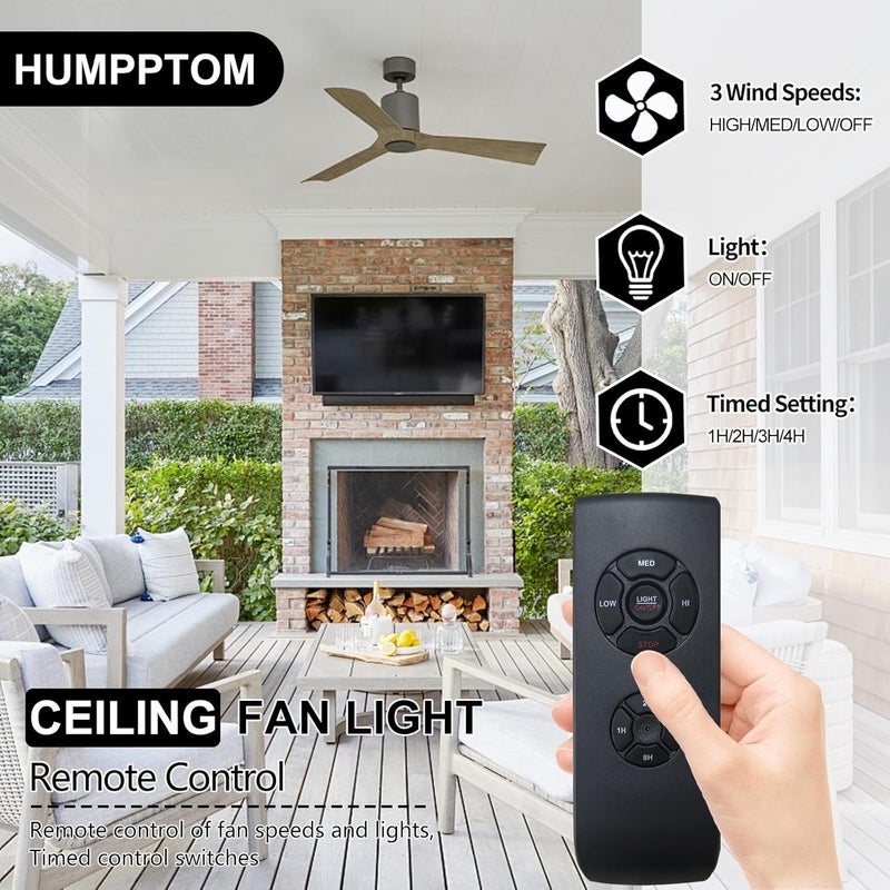 Humpptom Ceiling Fan Remote Control Kit, Small Size Receiver Ceiling Fan Remote Control Control for Hunter/Harbor Breeze/Westinghouse/Honeywell Ceiling Fan Small Size - Image 2
